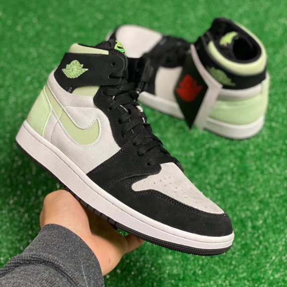 Nike Air Jordan 1 Zoom CMFT 2 Hi Mens Shoes White Green DV1307-103 VNDS Size 10 - Picture 1 of 10